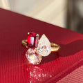 High-End Hip Hop Style Sparkling Diamond Ring Set for Parties and Gifts