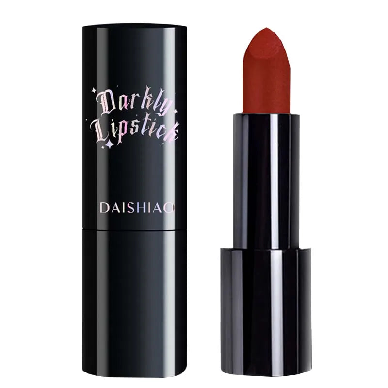 Long-Lasting Waterproof Matte Lipstick - Dark Night, Purple & Orange Shades