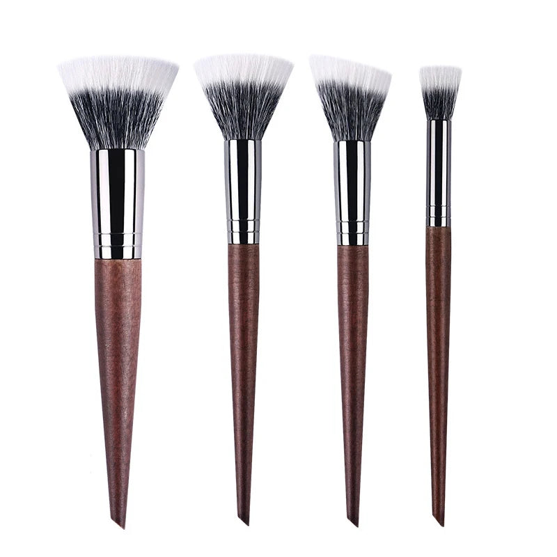 Multi-Functional Makeup Brushes Set for Face & Contouring - Natural Goat Hair, Soft & Professional
