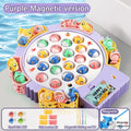 Magnetic Rotating Fishing Game Plate Toy for Kids with Music - Develop Hand-Eye Coordination
