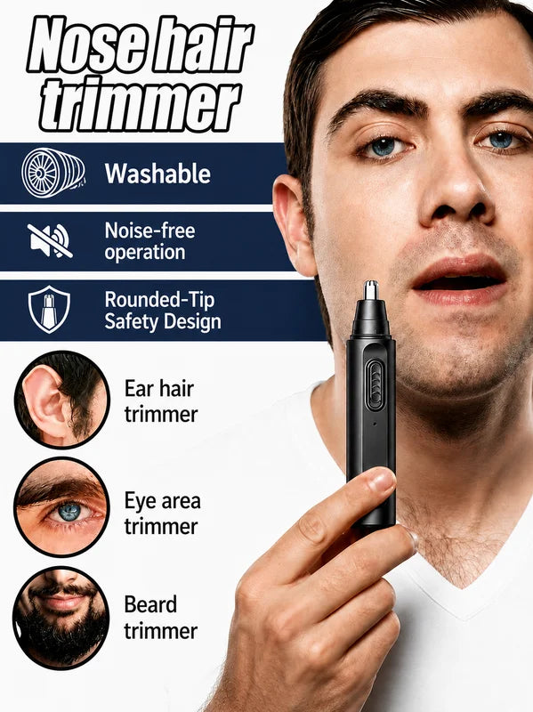 Rechargeable Electric Nose Hair & Ear Hair Trimmer - Spot Shaving & Grooming