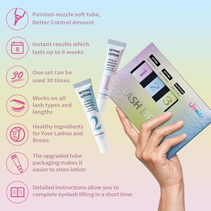 Lash Lift & Brow Lamination Kit with Lash Balm for At-Home Use - 10ml