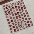 Nail Art Stickers Self-Adhesive 5D Spider Lily Nail Decorations Set