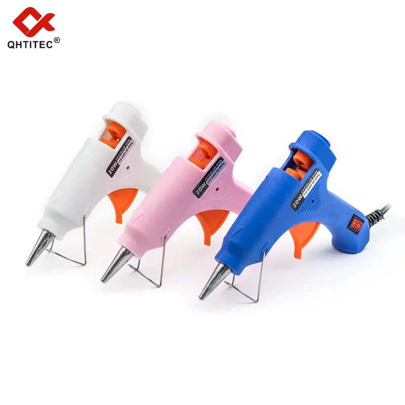 20W Hot Melt Glue Gun Kit with 20pcs 7mm Glue Sticks - DIY Household & Repair Tool