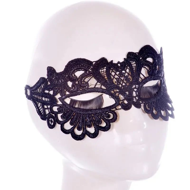 Black Lace Eye Mask for Halloween Masquerade and Costume Parties