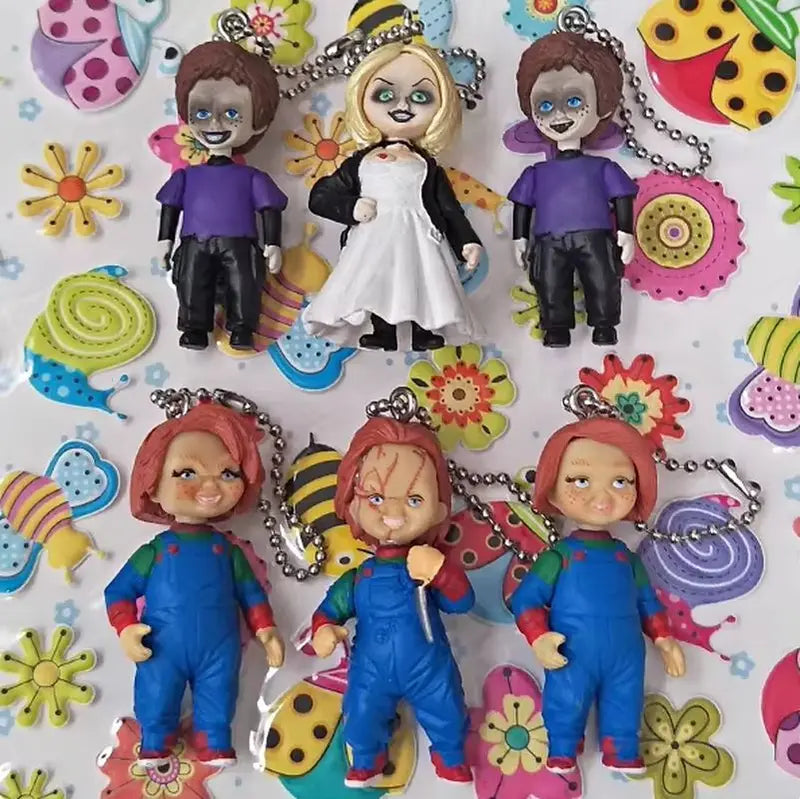 Anime Ghost Doll Action Figure Keychain Desktop Decoration Halloween Gift