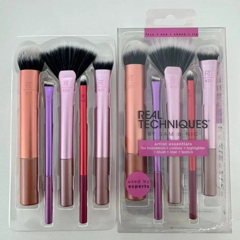Complete Makeup Brush Set with Blenders and Eye Brushes - Multicolor Options