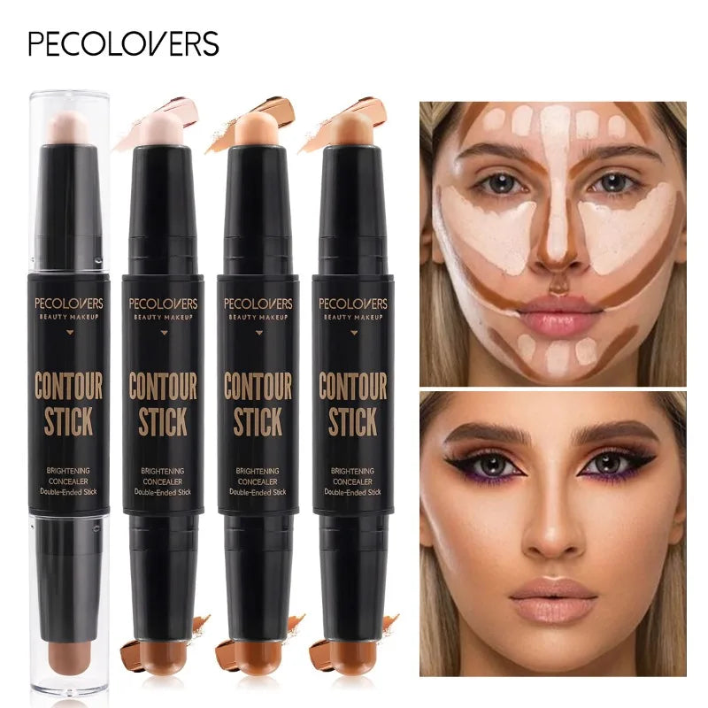 Double-Ended Facial Makeup Concealer Stick Lightweight Cosmetic Tool