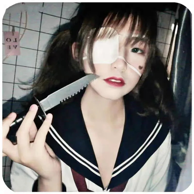 Adjustable Single-Eye White Eyepatch for Cosplay Halloween Costume Accessories