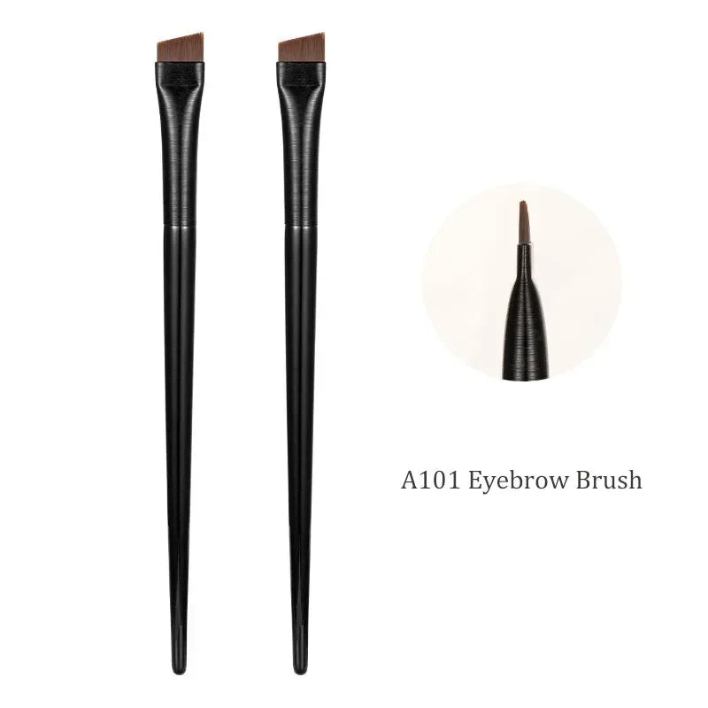 Professional Makeup Brushes Set - Eyebrow and Eyeliner Small Angled Brushes