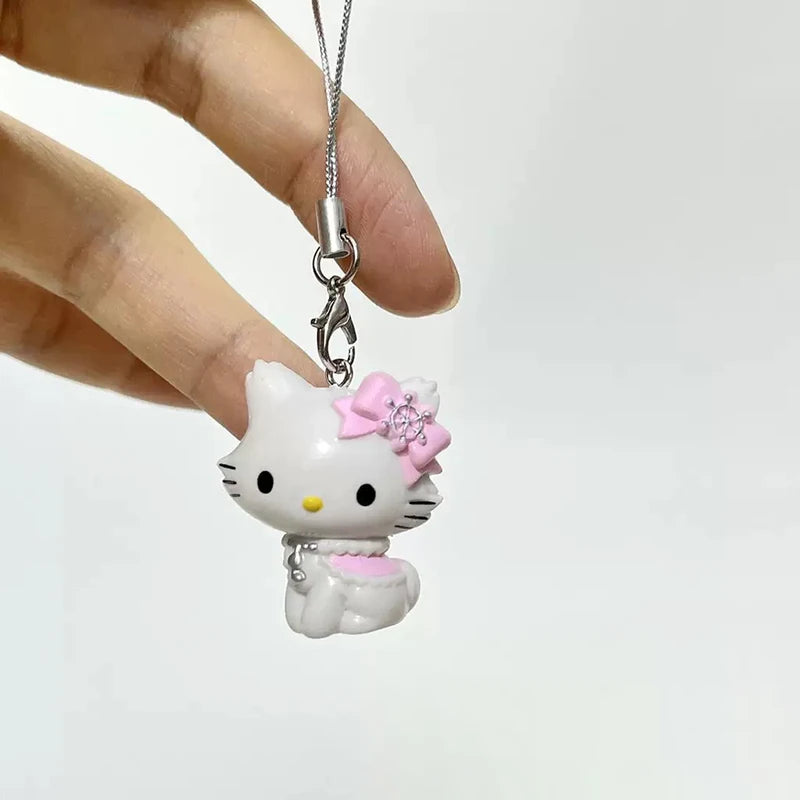 Kawaii Hello Kitty Cat Elf Figure Keychain - Sanrio Anime Doll for Decoration & Gifts