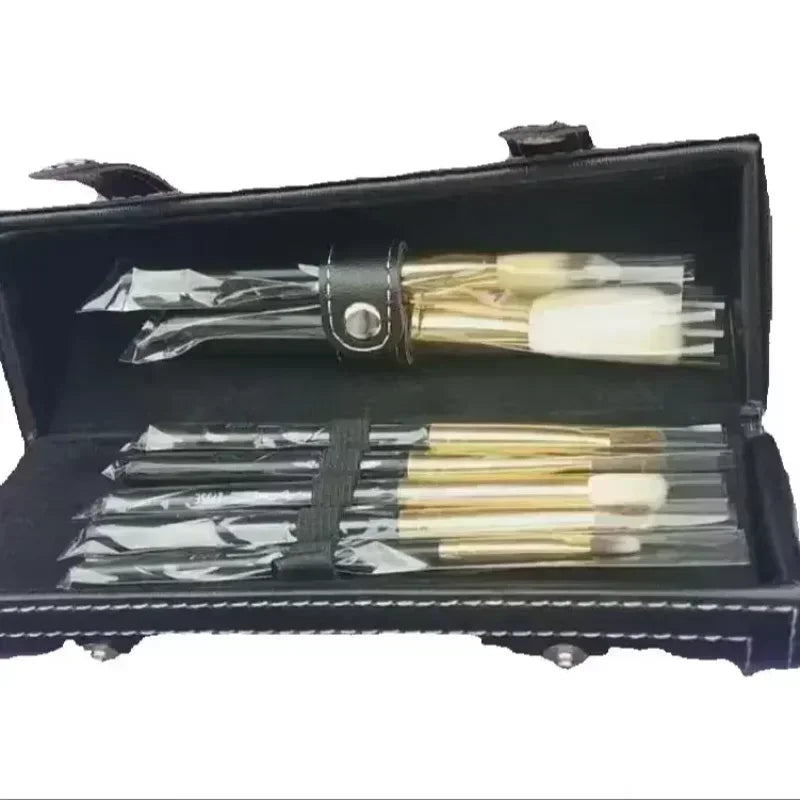 Professional Cosmetic Makeup Brush Set - 9 Pieces with Black or Green Handles