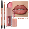 Waterproof Matte Lip Makeup Set with Lip Liner & Glaze - Long-Lasting, Assorted Colors