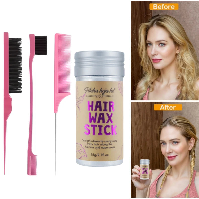 Non-Sticky Hair Wax Sticks for Styling & Flyaway Control - 1/2Pcs