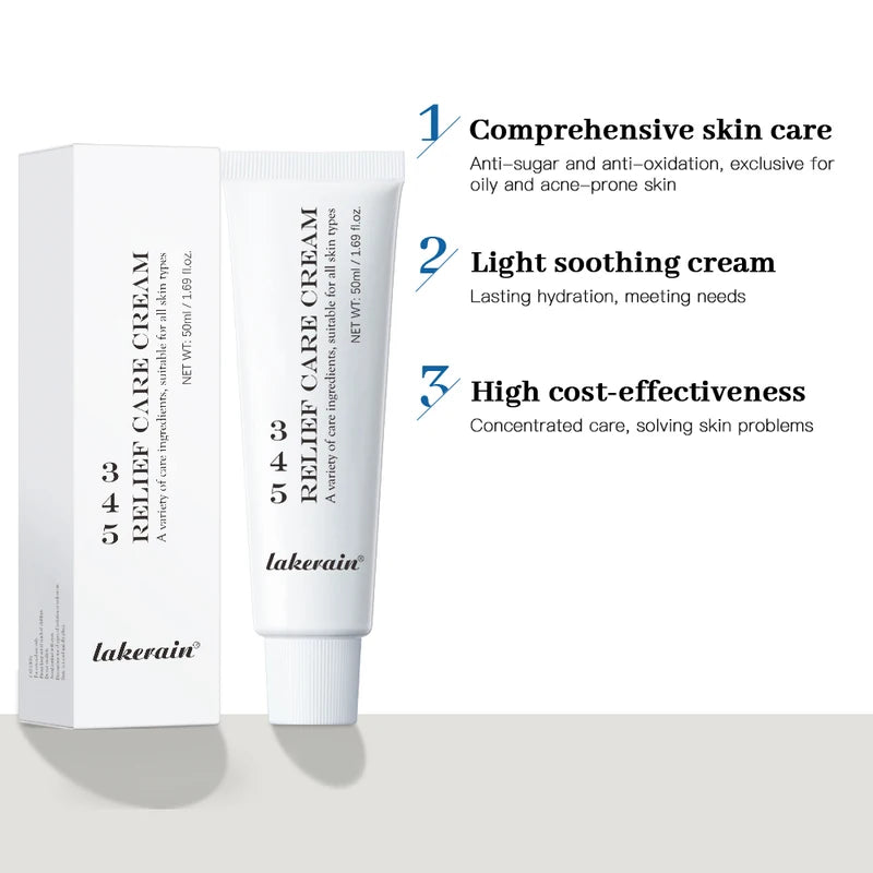 345 Relief Cream - Face Moisturizer for Acne Marks & Brightening