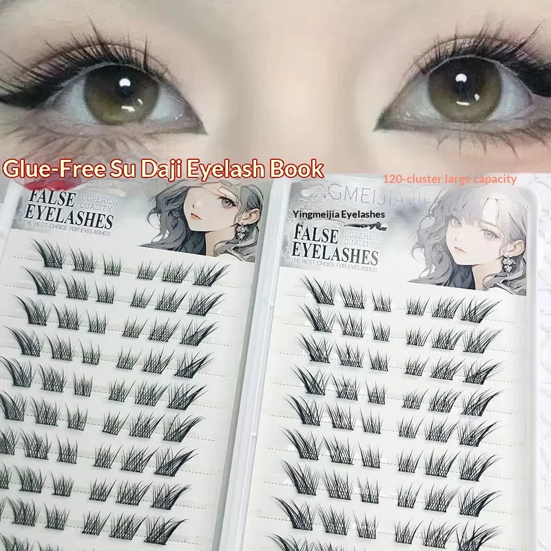 Large Capacity Self-Adhesive False Eyelashes Fluffy Natural Volume Reusable Easy Removal
