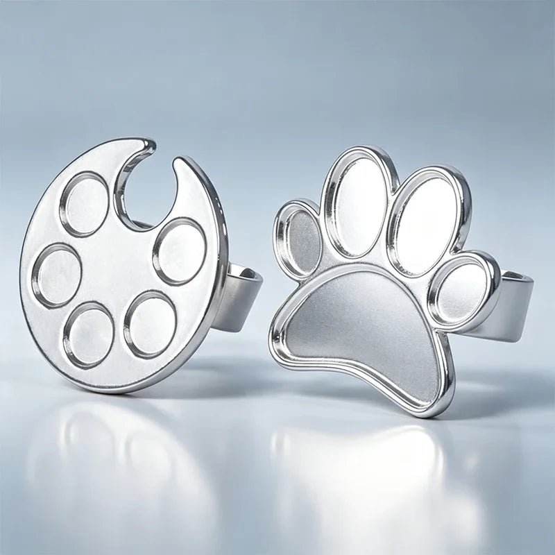 Nail Art Mixing Ring Palette, Paw Print Design