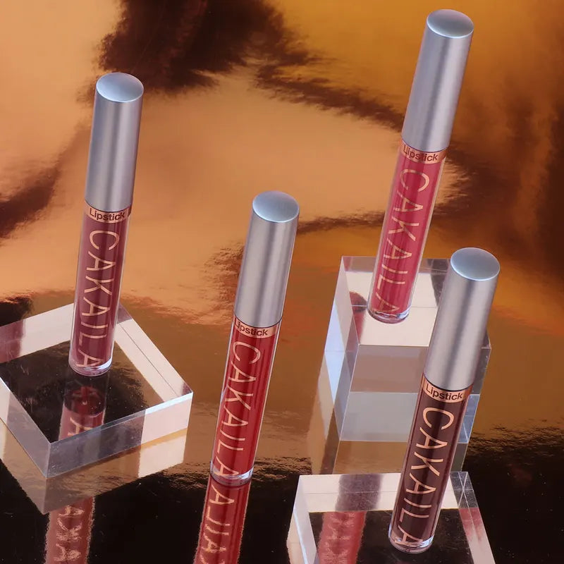 6-Color Liquid Matte Lip Gloss Set Waterproof Long-Lasting Velvet Lipstick