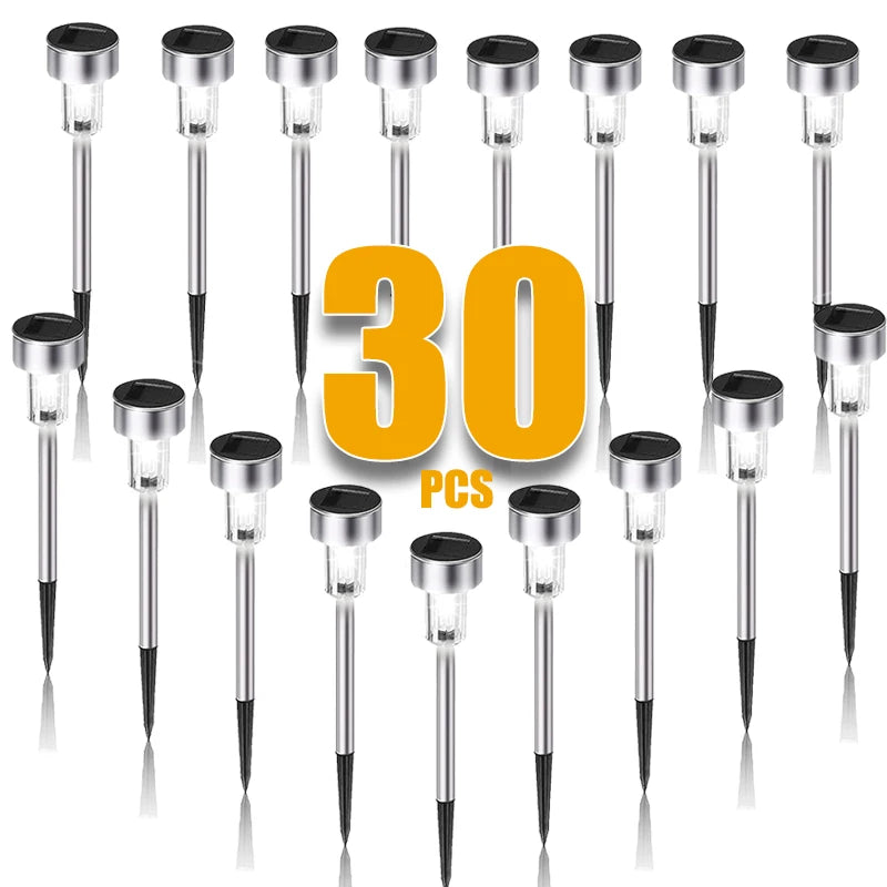 Solar Outdoor Pathway & Garden Lights Waterproof LED Landscape Lighting 10/20/30-Pack