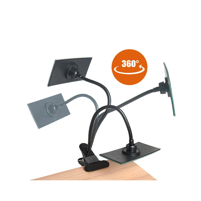 Adjustable Clip-On Mirror with 360° Rotation for Office, Salon & Desk