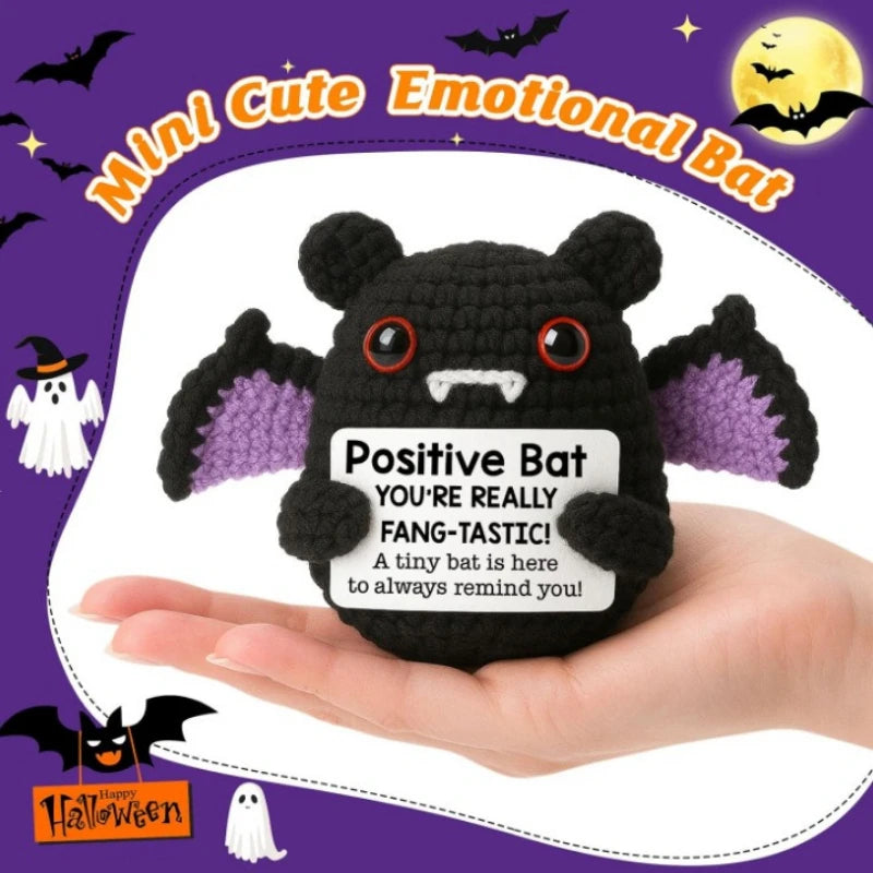 Handmade Bat Doll Ornament - Halloween Egg Decor for Room & Party Gift