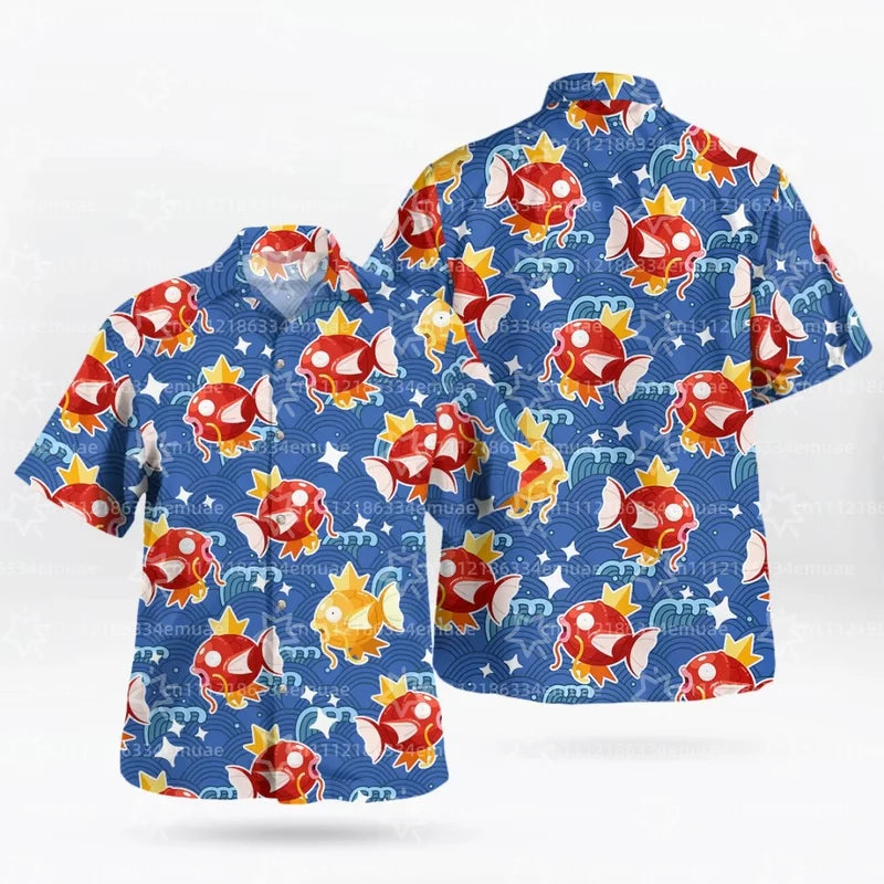 Summer Magikarp Hawaiian Shirt - Tropical Aloha Tee for Men Women Kids