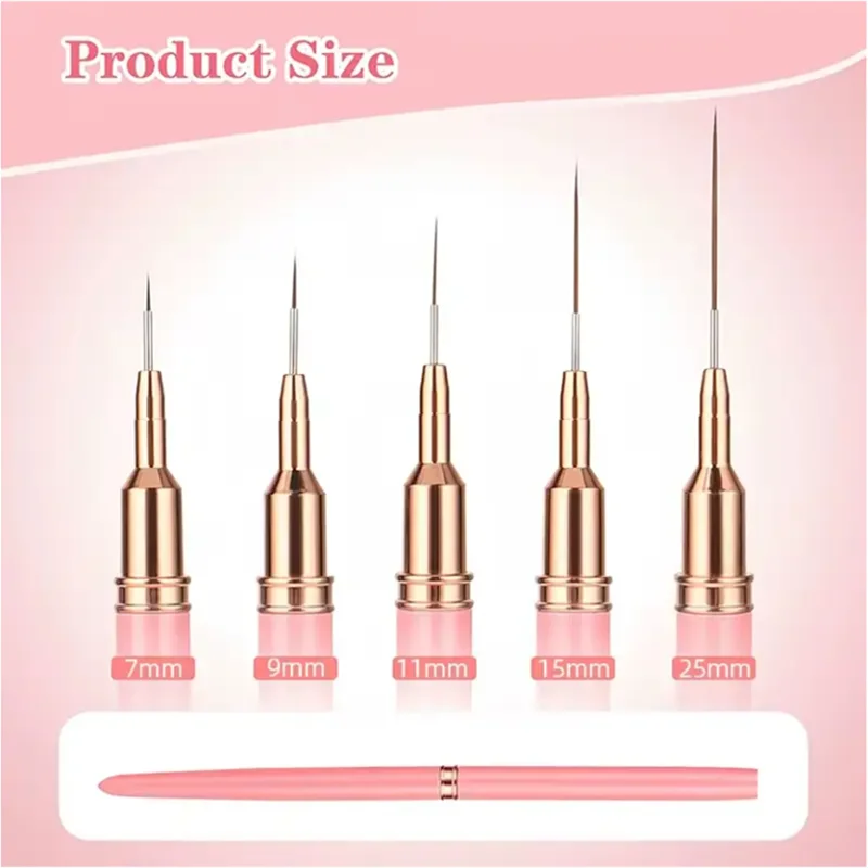 Professional Nail Art Liner Brush Set for Fine Detailing & French Designs