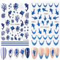 Ocean Nail Art Stickers Set - Whale Octopus Seashells Summer Manicure Decorations