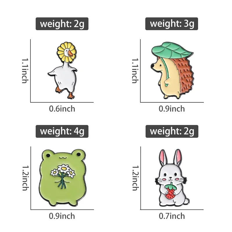 Cute Animal Series Enamel Brooch Pins Cartoon Kawaii Pet Jewelry Gift