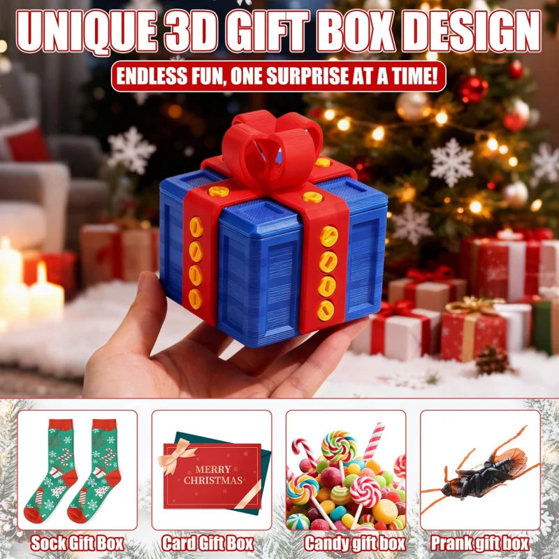 3D Printed Screw Lock Puzzle Gift Box - Surprise Money & Small Gift Box