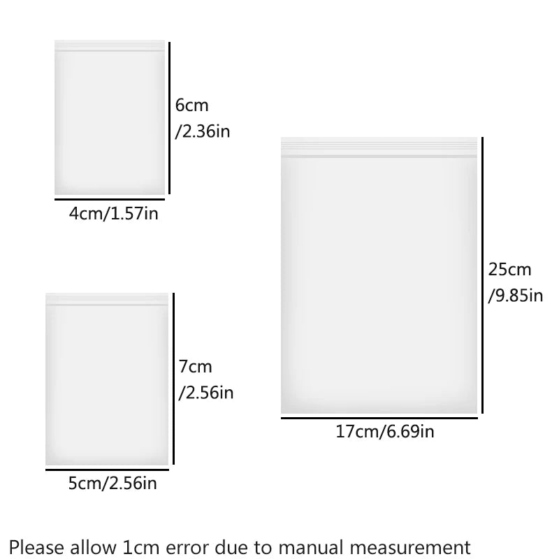 Small Transparent Ziplock Bags for Jewelry & Store Packaging, Sealed & Durable