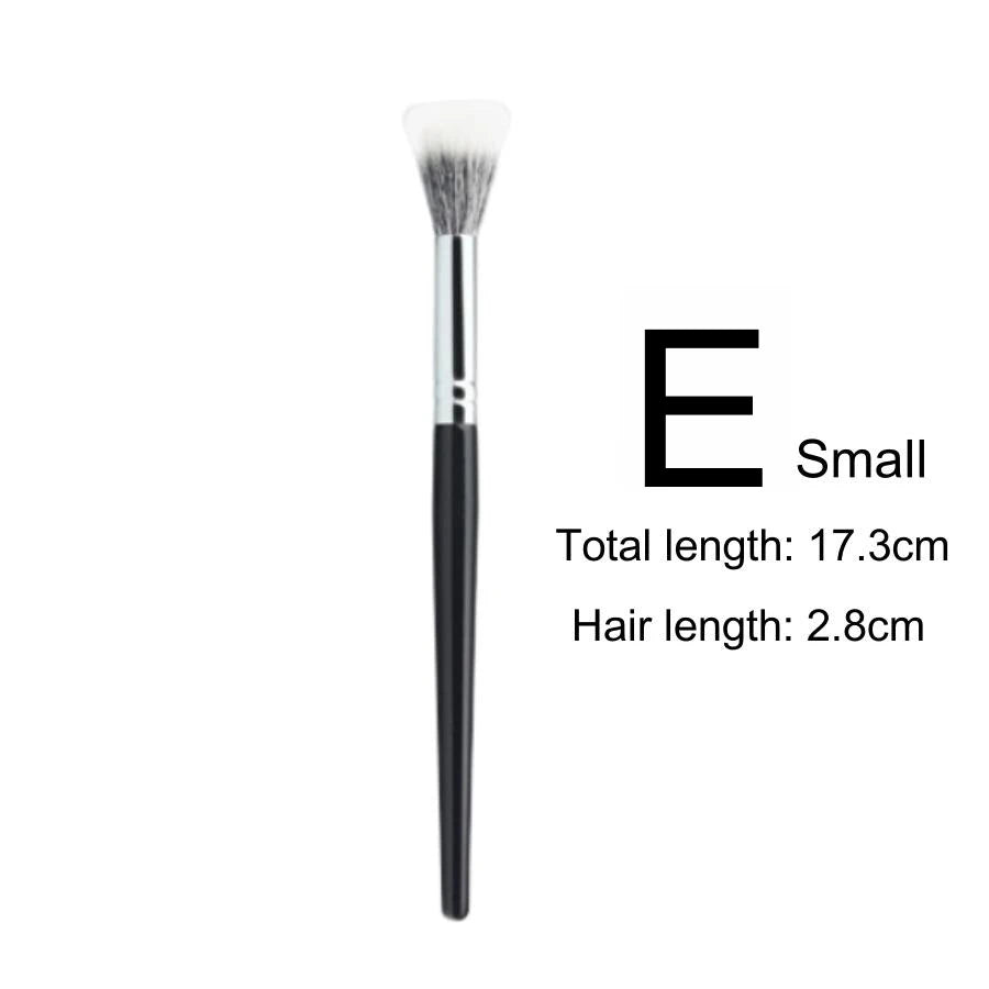 Stippling Highlight Makeup Brushes Set with Goat Hair for Blush & Foundation - Multifunctional Beauty Tools
