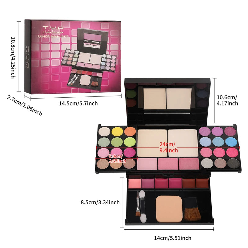 35 Color Pearl Eyeshadow Palette - Nude Makeup Set for Women