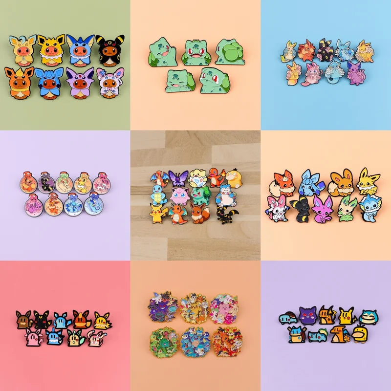 4-13pcs Cute Duck Enamel Pin Cartoon Animal Brooch Set Fashion Lapel Badge Jewelry Gift