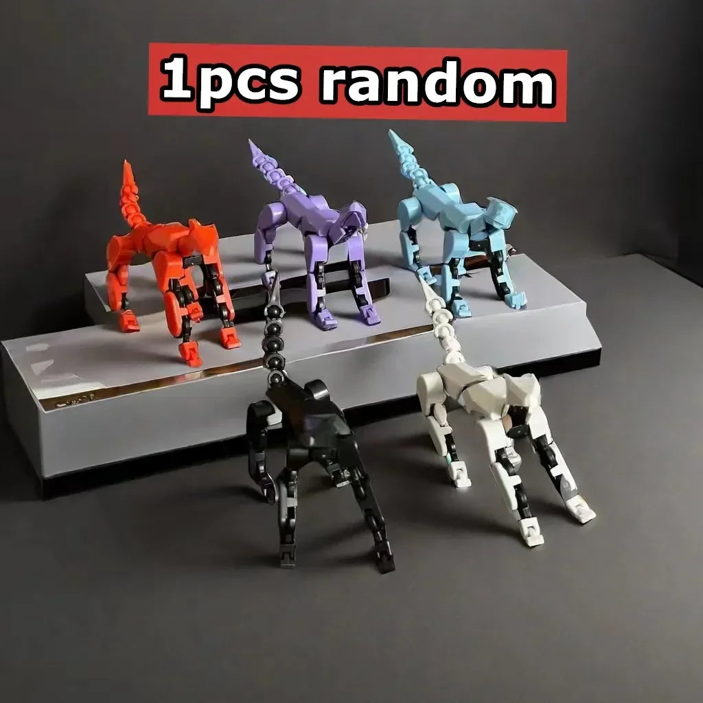 Multi-Jointed Action Figure Robot & Dog Toy Set - Creative Kids Gift