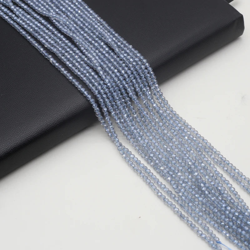 3mm Natural Stone Spinel Color Plated Faceted Spacer Beads for Jewelry Making