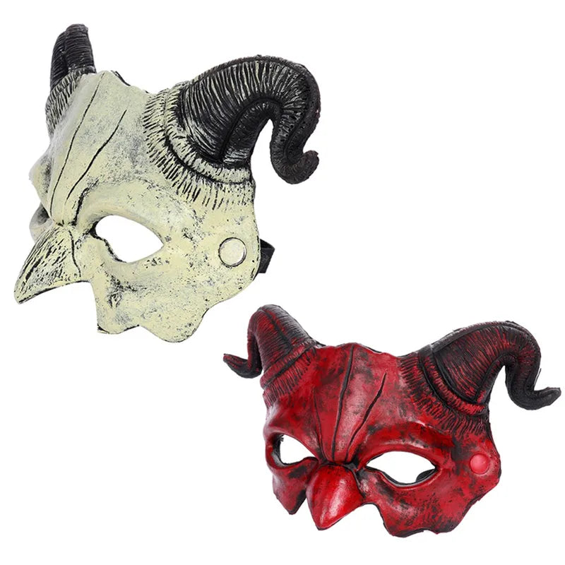 Scary Half Face Mask for Halloween Cosplay Horror Costume Unisex Mask