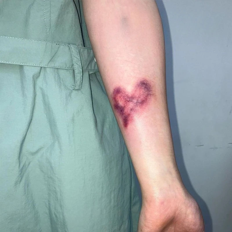 Halloween Fake Tattoo Stickers Heart Bruise Scar Concussion Temporary Body Art