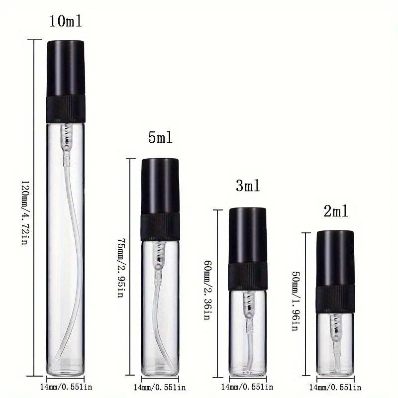 30pcs Glass Spray Bottles Set with Accessories - Refillable Travel Containers