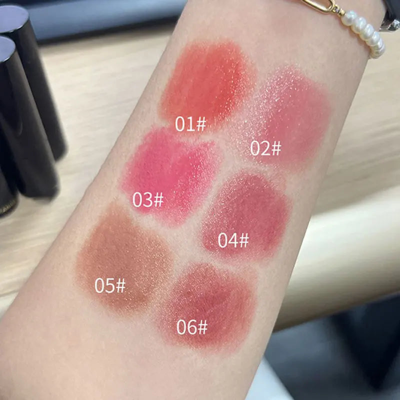 Waterproof Long-Lasting Lipstick with Mirror - Moisturizing Natural Lip Makeup