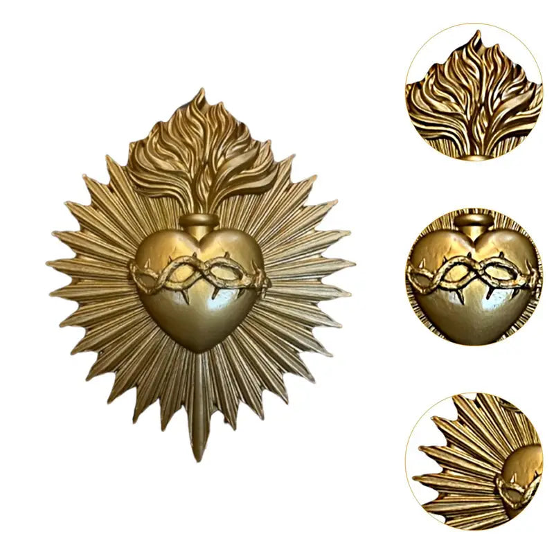 Gothic Wall Plaque Art Sculpture for Home & Hotel Decor - Black & Gold Variants