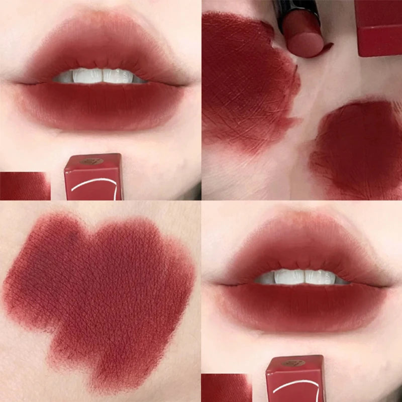 Waterproof Matte Lip Gloss & Lipstick Set - Nude Red & Sexy Tints