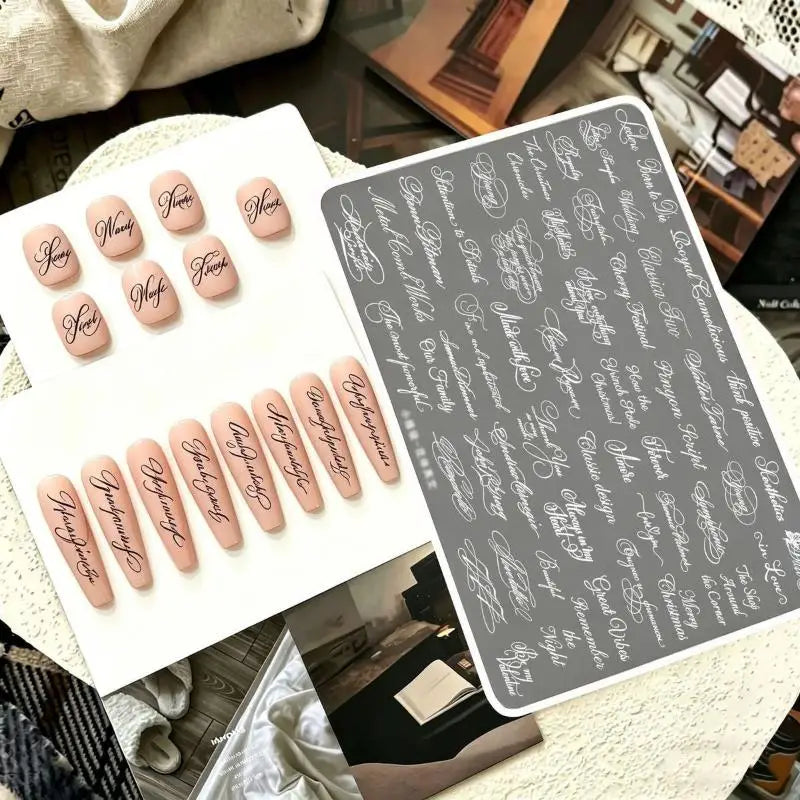 Flower Alphabet Nail Stamping Plates 15x10cm Stainless Steel Nail Art Template