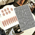 Flower Alphabet Nail Stamping Plates 15x10cm Stainless Steel Nail Art Template