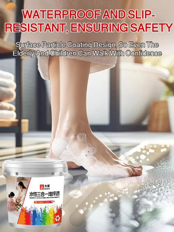 3-in-1 Water-Based Epoxy Floor Paint - Wear-Resistant Waterproof Top Coat for Concrete Floors