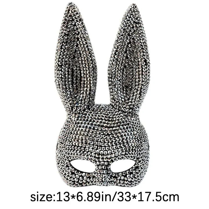 Full Diamond Animal Party Mask for Women & Men - Rabbit, Halloween, Festival