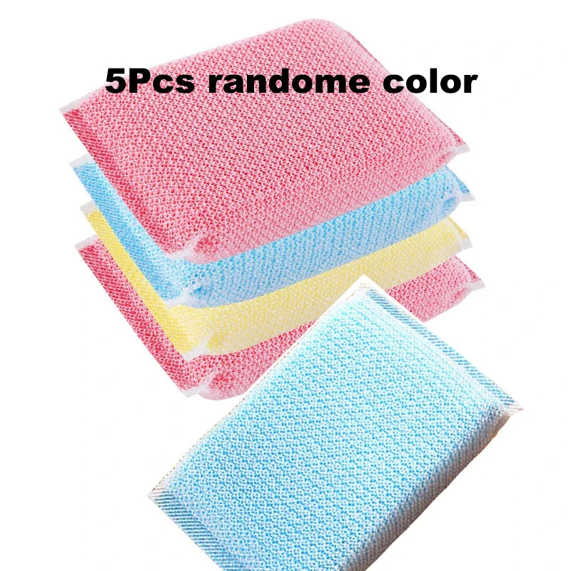 Multi-Purpose Dishwashing Sponge Set Thick Cleaning Pads Kitchen Scrubbing Cloths