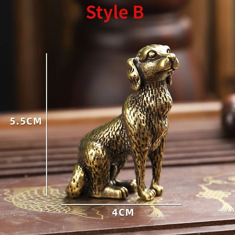 Lucky Dog Ornament - Attracts Wealth Fortune Good Luck Desktop Decor