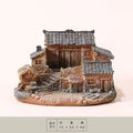 Miniature Rural House Model Desktop Decor - Countryside Potted Bonsai