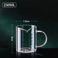 Glass Measuring Cup with Handle - Heat-Resistant Borosilicate Mug, Multiple Sizes